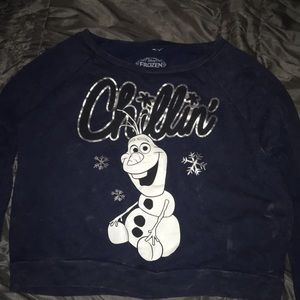 Long sleeve frozen shirt CROP TOP